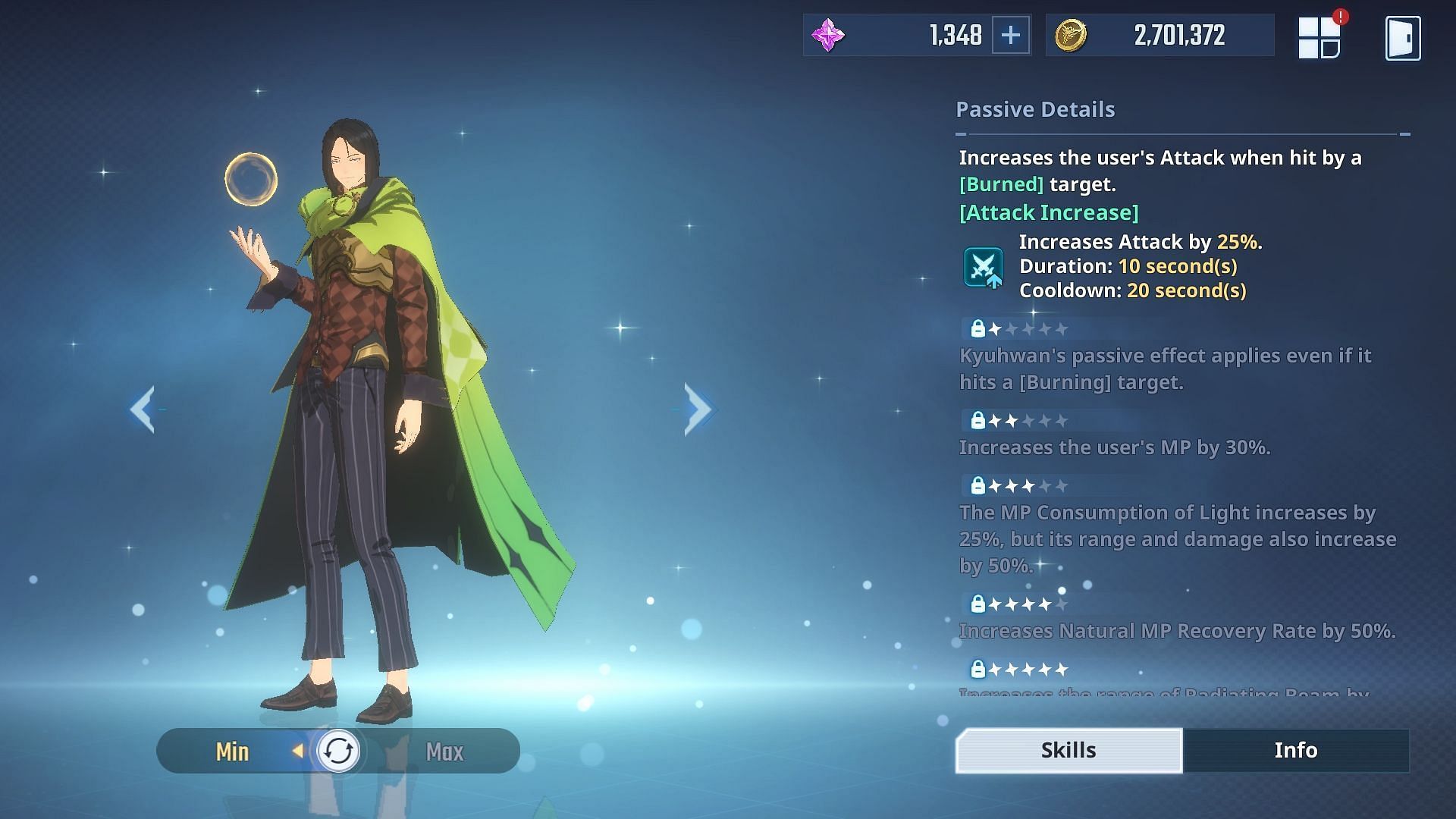 Kyuhwan's Passive effects (Image via Netmarble)
